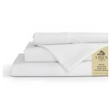 Linen Home 100% Cotton Percale Sheets King Size,