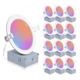 (New) 12 Pack Smart Recessed Lighting 6 Inch, 6