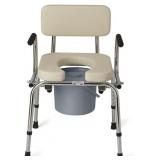 Medline Drop Arm Commode with Padded Seat and