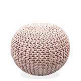 New FRELISH DECOR Round Pouf Ottoman Hand Knitted