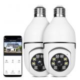 UPULTRA Light Bulb Security Camera Outdoor 2packs