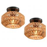 (New) 2 Pack Farmhouse Light Fixtures Ceiling
