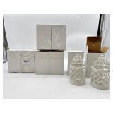 New (8) metal hanging tea lights