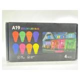 A19 color led bulbs 4-pack