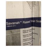 Savanah raised toilet seat 4 inches. New damaged