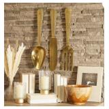 New Gold Aluminum Metal Utensils Knife, Spoon and