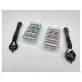 Gillette shavers with cartridges