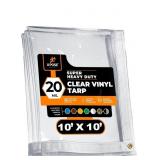 New 10x 10ft Clear Vinyl Tarp - Super Heavy Duty