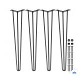 VEVOR Hairpin Table Legs 28in Black Set of 4 Desk