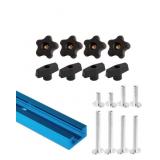 POWERTEC 71170 17-Piece Universal T-Track Kit w/