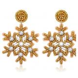 New Christmas Earrings Beaded Xmas Bow Earring