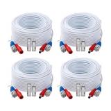 New 4 Pack 50 Feet BNC Video Power Cable,BNC
