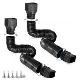 Black-2pack Rain Gutter Downspout Extensions