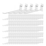 Tandefio 100 Pcs Slatwall Hooks 6 Inch Panel