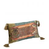 New (lot of 2) Creative Co-Op Cotton Velvet Tiger