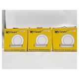 New 18-pcs white dessert plates