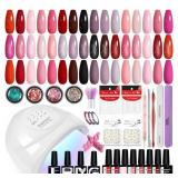 New PHOENIXY Gel Nail Polish Kit with U V Light,
