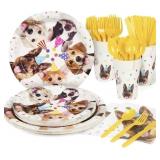 DECORLIFE Dog Party Supplies Serves 16, Dog