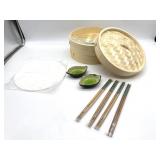 New Bamboo Steam Basket set