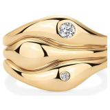 New size 9 PAVOI 14K Gold Plated Chunky Stackable