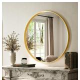 Round Bathroom Mirror 24 inch, Gold Gorgeous Deep