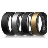 Size 13 Egnaro Silicone Rings for Men Multipack