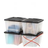 IRIS USA 32 Qt Stackable Plastic Storage Bins