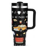 40oz Friends TV Tumbler with Lid & Straw,