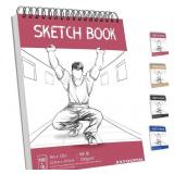 New. 9x12 Inch Spiral Bound Sketchbook 110Page