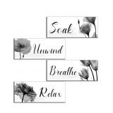 New CLOMAY Bathroom Decor 4pcs Bathroom Wall