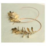 New SMILE MELODY Large Gold Hoop Earrings for