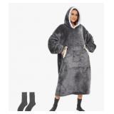 New FANBIYA Oversized Hoodie, Flannel Composite