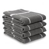 New Terry Kitchen Towels Set of 4 Solid Checks |