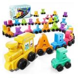 New Magnetic Alphabet Train Set for Toddlers,