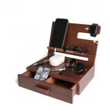 New Walnut Phone Docking Station with Drawer ï¿½