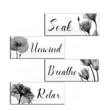 New (Lot of 3) CLOMAY Bathroom Decor 4pcs