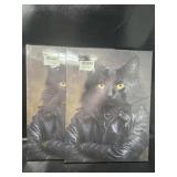 New 2 PCs Size 15 x 12 inches Punk Black Cat
