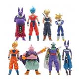 New Dragon Ball Z Anime Set of 8 5.7"" Goku