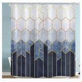 New 2 PCs Blue Shower Curtain, Navy Blue