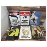New 6pc Lot assorted metal 8x12 inch signs