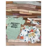 New Newborn Baby Girl Clothes Ruffle Short Sleeve