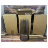 New (Lot of 3) Ins Modern Crystal Clear Glass