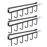 New Fusiontec 3pcs 6 Hook Under Cabinet Mug