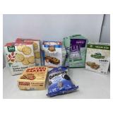 New Snack Lot crackers, granola bars, and cookies