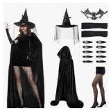 17 IN 1 Witch Costumes for Women -Witches Hat,