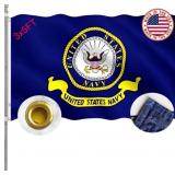 New Lot of 3, Navy Emblem Military Flag 3x5