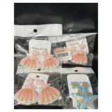 New Lot of 4 Boho Beaded Design Earrings, 3 PCs