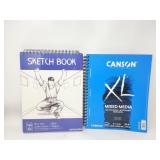 Lot of 2 Sketch Book. Spiral 9x12