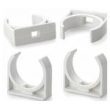 New. 20mm/0.79" (50 PCS) U-Shaped PVC Pipe Clamps