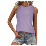 New TASYDATI Tank Top for Women Sleeveless Eyelet